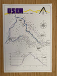 GSER 56km Hand-drawn and personalised map by Local Artist Mat Vaughan